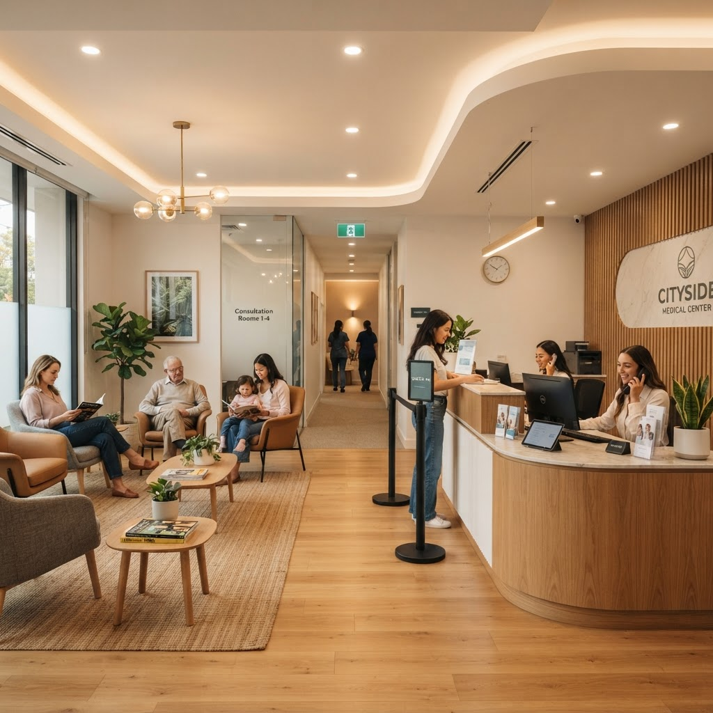 Modern healthcare clinic interior